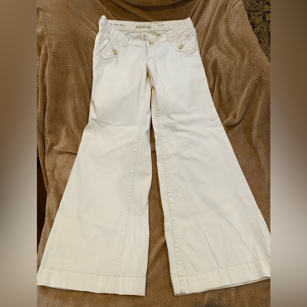 Vintage Y2K GAP 1969 Wide Leg Trouser Khaki Pants Sz 29/8